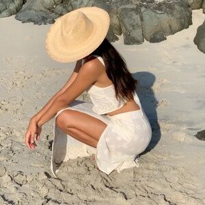 Friends of Friends Baja Norte Wide Brim Straw Hat Medium